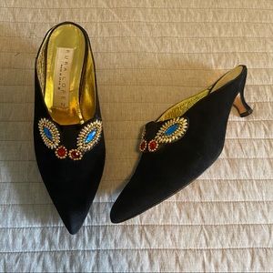 Pura Lopez Vintage Heeled Mules